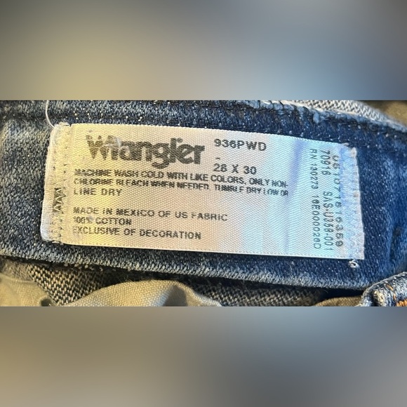 WRANGLER 90s Vintage Cowboy Cut Slim Jean Size 28x30 - Picture 5 of 9